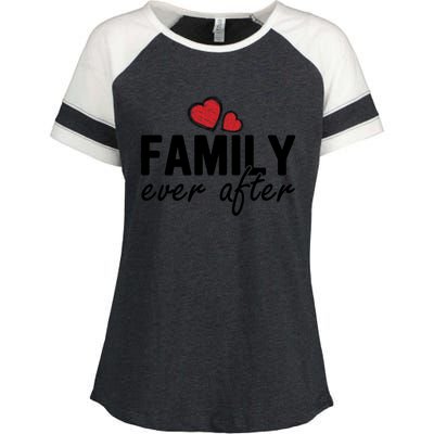 Family Matching Adoption Dad Mom Family Ever After Gift Enza Ladies Jersey Colorblock Tee