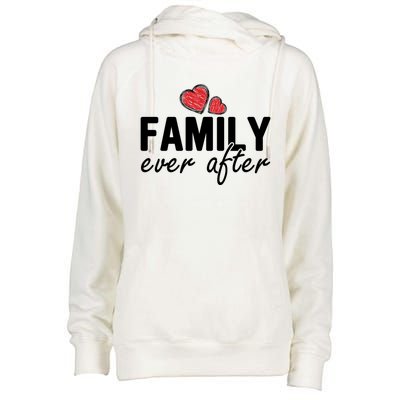 Family Matching Adoption Dad Mom Family Ever After Gift Womens Funnel Neck Pullover Hood