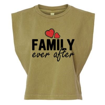 Family Matching Adoption Dad Mom Family Ever After Gift Garment-Dyed Women's Muscle Tee