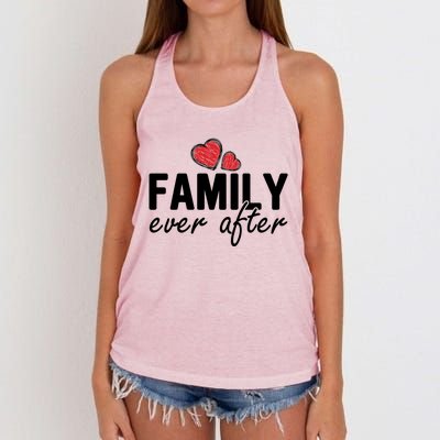 Family Matching Adoption Dad Mom Family Ever After Gift Women's Knotted Racerback Tank