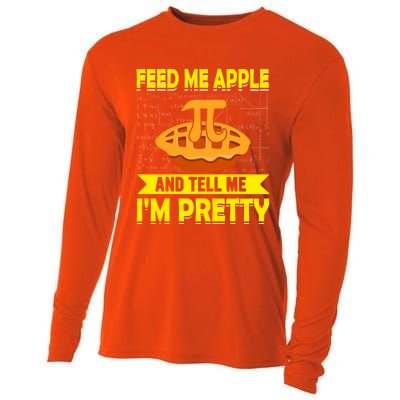 Feed Me Apple Pie And Tell Me Im Pretty Funny Mathematics Cool Gift Cooling Performance Long Sleeve Crew