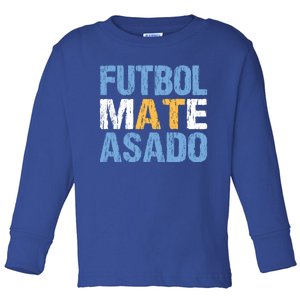 Futbol Mate Asado Funny Argentinian Pride Argentina Gift Toddler Long Sleeve Shirt