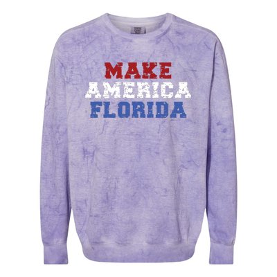 Funny Make America Florida Desantis 2024 Election Sarcastic Colorblast Crewneck Sweatshirt