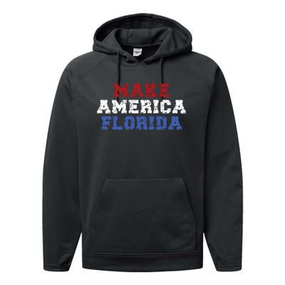 Funny Make America Florida Desantis 2024 Election Sarcastic Performance Fleece Hoodie