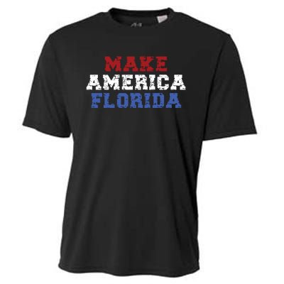 Funny Make America Florida Desantis 2024 Election Sarcastic Cooling Performance Crew T-Shirt