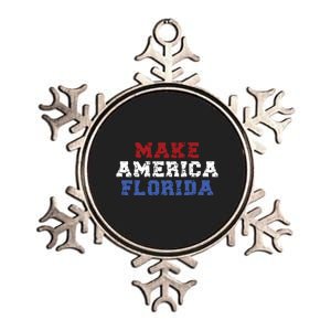 Funny Make America Florida Desantis 2024 Election Sarcastic Metallic Star Ornament