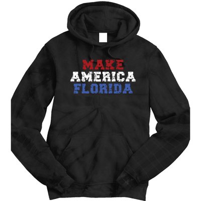 Funny Make America Florida Desantis 2024 Election Sarcastic Tie Dye Hoodie