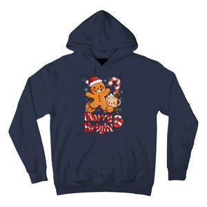 Funny Merry And Bright Christmas Gingerbread Man Hot Cocoa Tall Hoodie