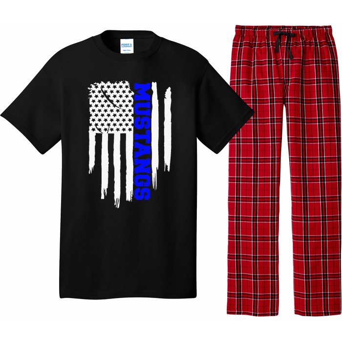 Friendswood Mustangs American Flag Pajama Set