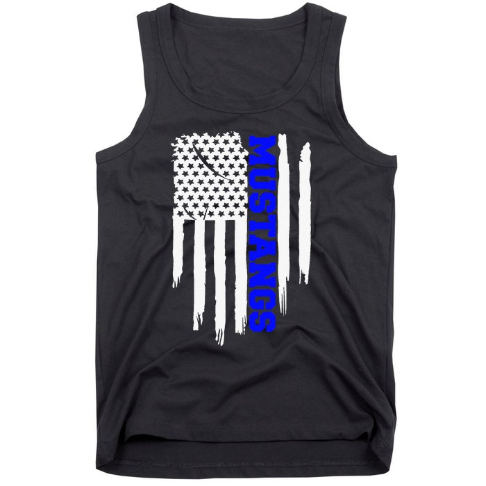 Friendswood Mustangs American Flag Tank Top