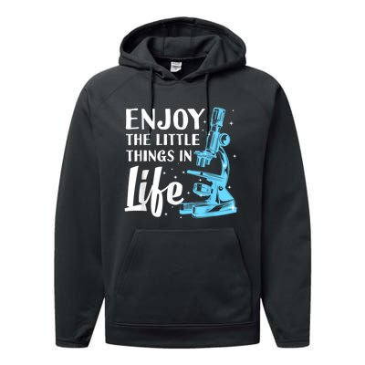 Funny Microscope Art For Women Biology Nerd Science Lab Performance Fleece Hoodie