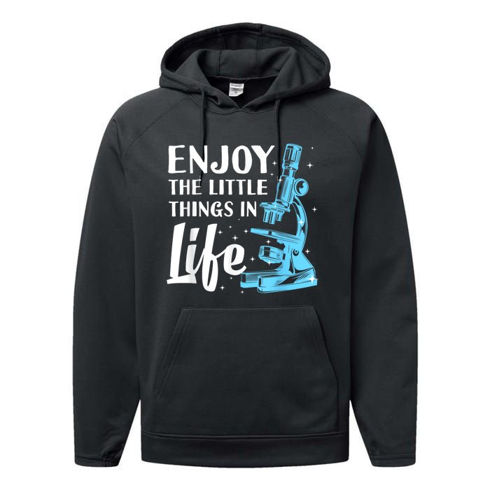 Funny Microscope Art For Women Biology Nerd Science Lab Performance Fleece Hoodie