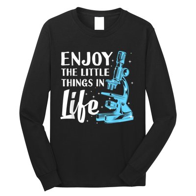 Funny Microscope Art For Women Biology Nerd Science Lab Long Sleeve Shirt