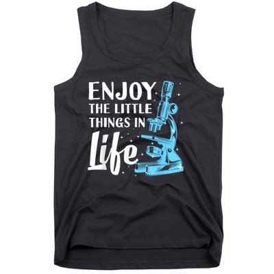 Funny Microscope Art For Women Biology Nerd Science Lab Tank Top