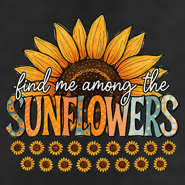 Find Me Among The Sunflowers Vintage Flower Summer Vibes Beanie