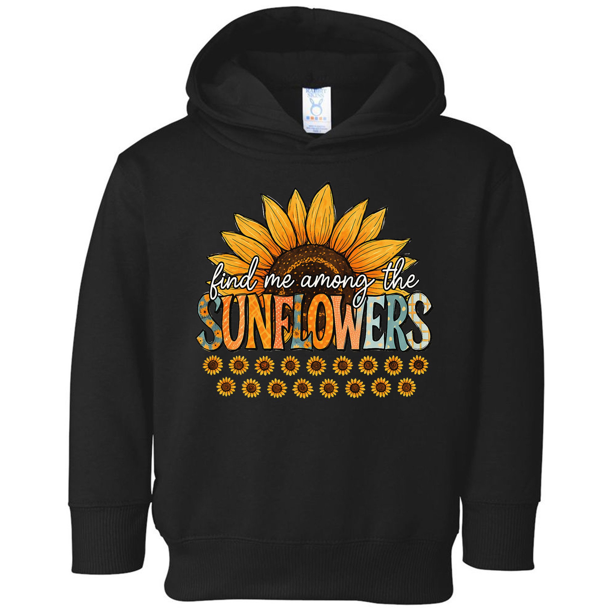 Find Me Among The Sunflowers Vintage Flower Summer Vibes Toddler Hoodie