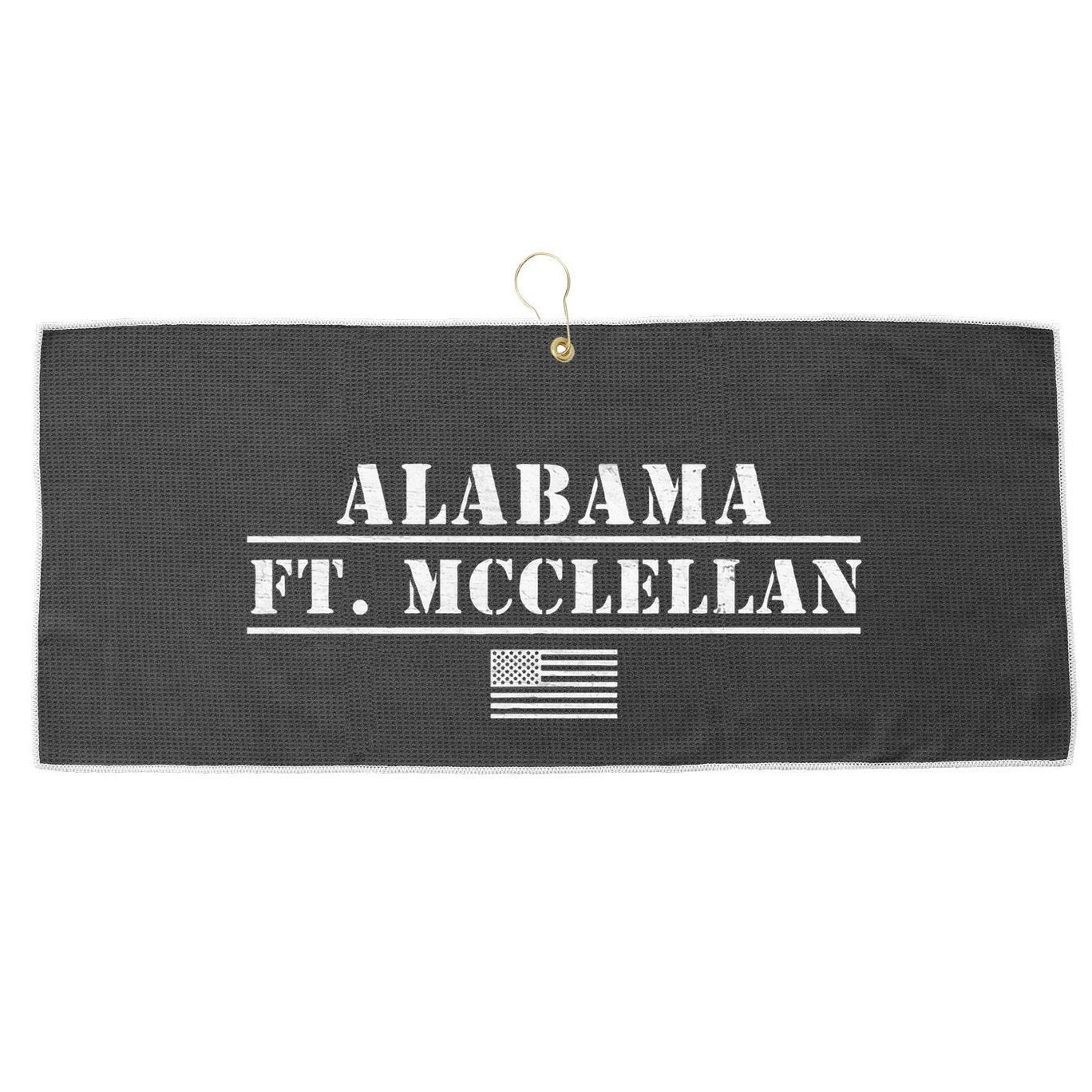 Fort Mcclellan Alabama Army Base Basic Training Anniston Al Large Microfiber Waffle Golf Towel