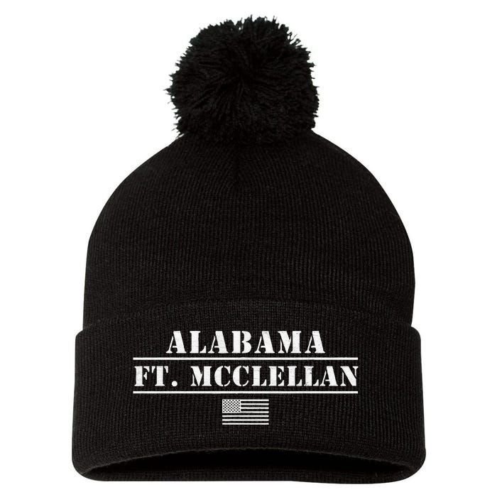 Fort Mcclellan Alabama Army Base Basic Training Anniston Al Pom Pom 12in Knit Beanie