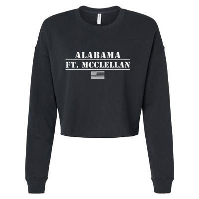 Fort Mcclellan Alabama Army Base Basic Training Anniston Al Cropped Pullover Crew