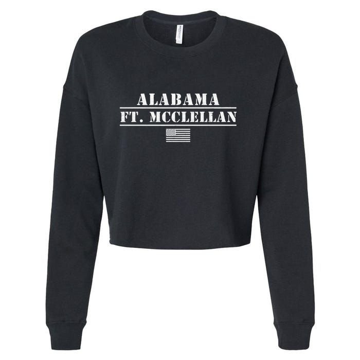 Fort Mcclellan Alabama Army Base Basic Training Anniston Al Cropped Pullover Crew