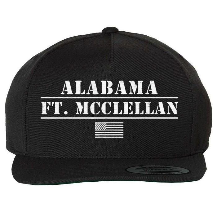 Fort Mcclellan Alabama Army Base Basic Training Anniston Al Wool Snapback Cap