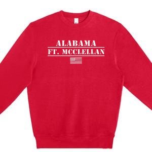 Fort Mcclellan Alabama Army Base Basic Training Anniston Al Premium Crewneck Sweatshirt