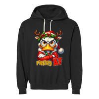 Funny Merry Af Sarcastic Grumpy Duck Christmas Garment-Dyed Fleece Hoodie