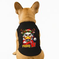 Funny Merry Af Sarcastic Grumpy Duck Christmas Doggie Tank