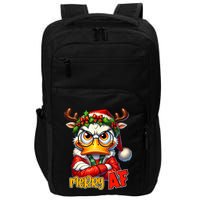 Funny Merry Af Sarcastic Grumpy Duck Christmas Impact Tech Backpack