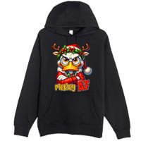 Funny Merry Af Sarcastic Grumpy Duck Christmas Premium Pullover Hoodie