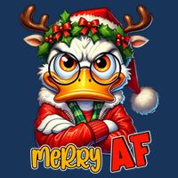 Funny Merry Af Sarcastic Grumpy Duck Christmas Infant Baby Jersey Bodysuit