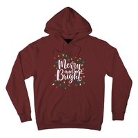 Funny Merry And Bright Christmas Lights Xmas Holiday Hoodie