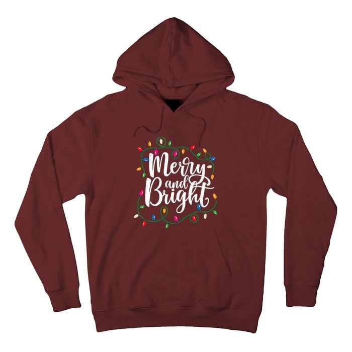 Funny Merry And Bright Christmas Lights Xmas Holiday Hoodie