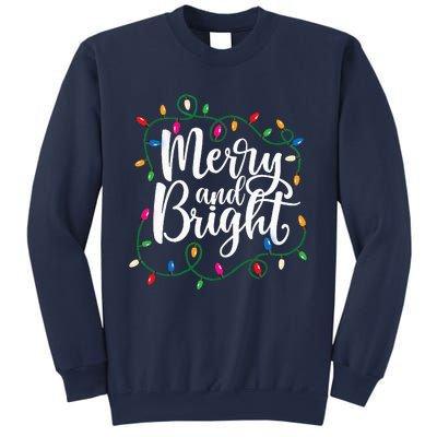 Funny Merry And Bright Christmas Lights Xmas Holiday Sweatshirt