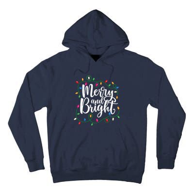 Funny Merry And Bright Christmas Lights Xmas Holiday Tall Hoodie