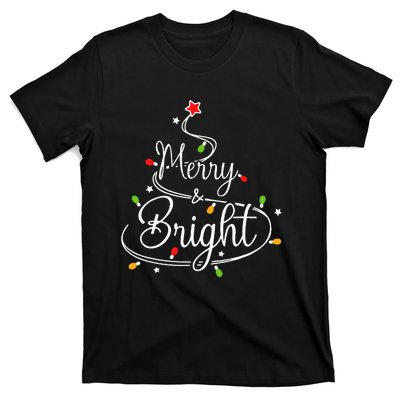 Funny Merry And Bright Christmas Lights Xmas Holiday T-Shirt