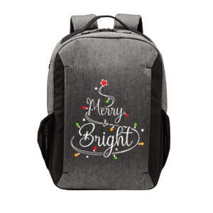 Funny Merry And Bright Christmas Lights Xmas Holiday Vector Backpack