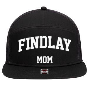 Findlay Mom Athletic Arch College University Alumni 7 Panel Mesh Trucker Snapback Hat