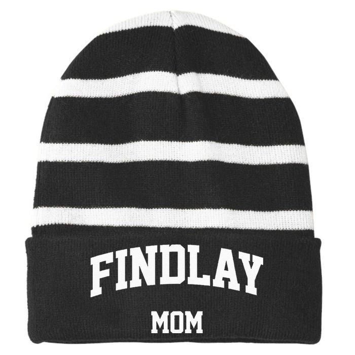 Findlay Mom Athletic Arch College University Alumni Striped Beanie with Solid Band