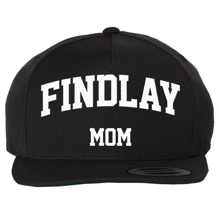 Findlay Mom Athletic Arch College University Alumni Wool Snapback Cap