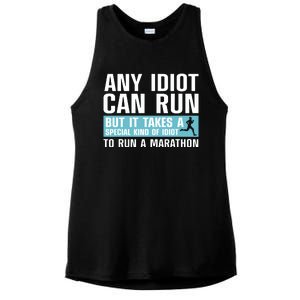 Funny Marathon Art For Men Women Marathoner Running Finisher Ladies PosiCharge Tri-Blend Wicking Tank