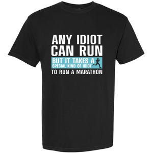 Funny Marathon Art For Men Women Marathoner Running Finisher Garment-Dyed Heavyweight T-Shirt