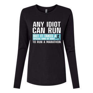 Funny Marathon Art For Men Women Marathoner Running Finisher Womens Cotton Relaxed Long Sleeve T-Shirt