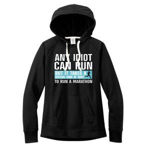 Funny Marathon Art For Men Women Marathoner Running Finisher Women's Fleece Hoodie