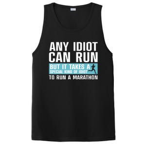 Funny Marathon Art For Men Women Marathoner Running Finisher PosiCharge Competitor Tank