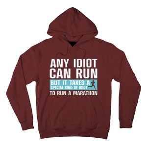 Funny Marathon Art For Men Women Marathoner Running Finisher Hoodie