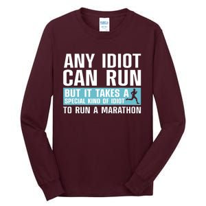 Funny Marathon Art For Men Women Marathoner Running Finisher Tall Long Sleeve T-Shirt