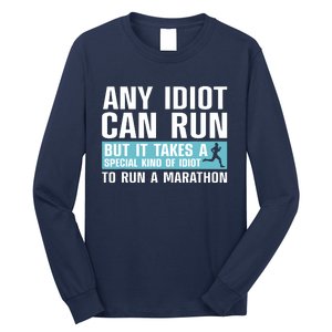 Funny Marathon Art For Men Women Marathoner Running Finisher Long Sleeve Shirt