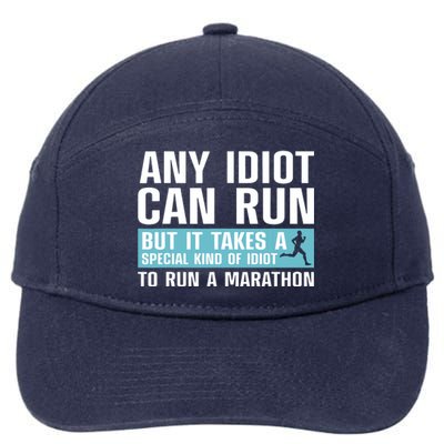 Funny Marathon Art For Men Women Marathoner Running Finisher 7-Panel Snapback Hat