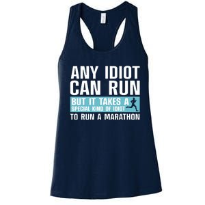 Funny Marathon Art For Men Women Marathoner Running Finisher Women's Racerback Tank